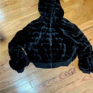 SHEIN Black Teddy Jacket